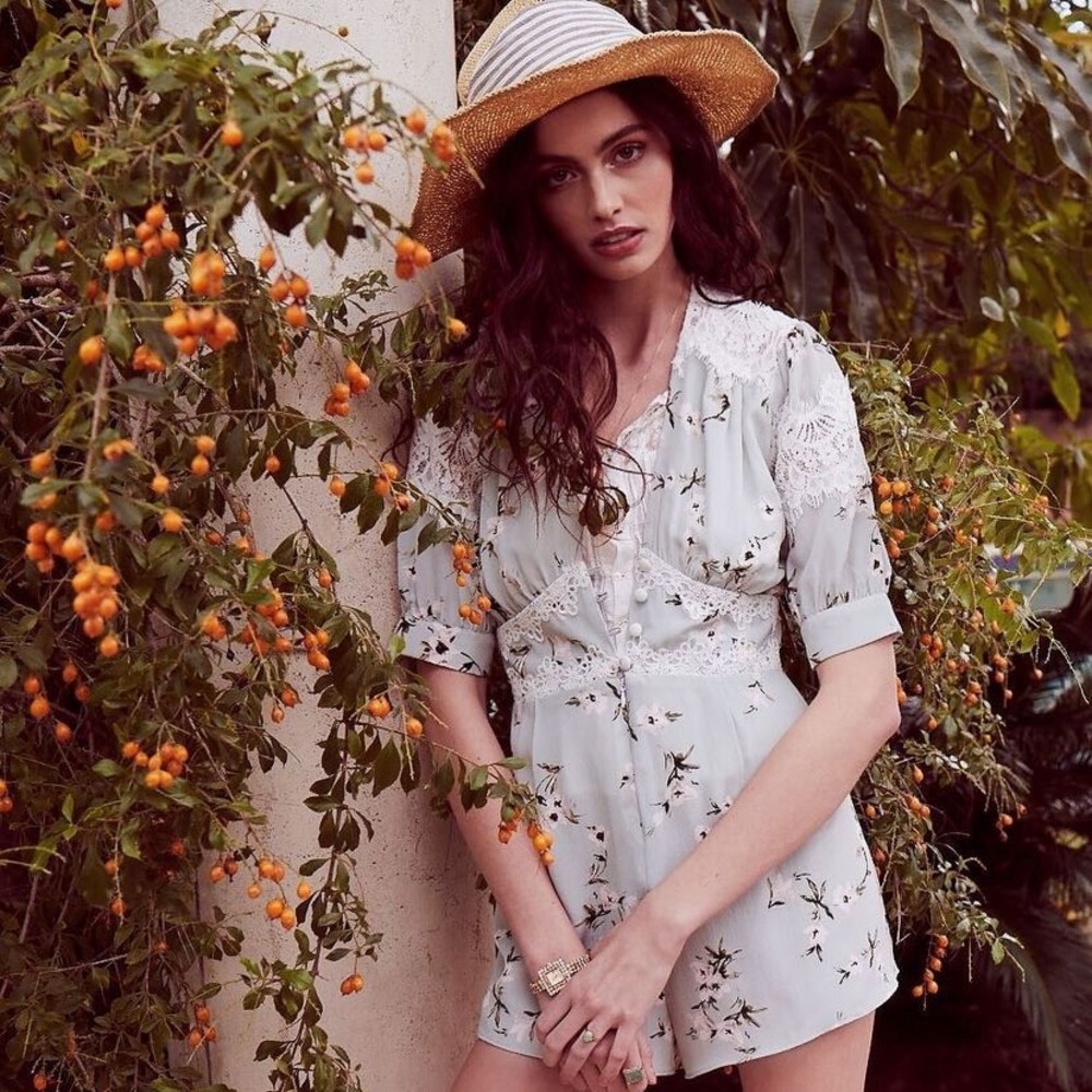 Stone Cold Fox rose romper